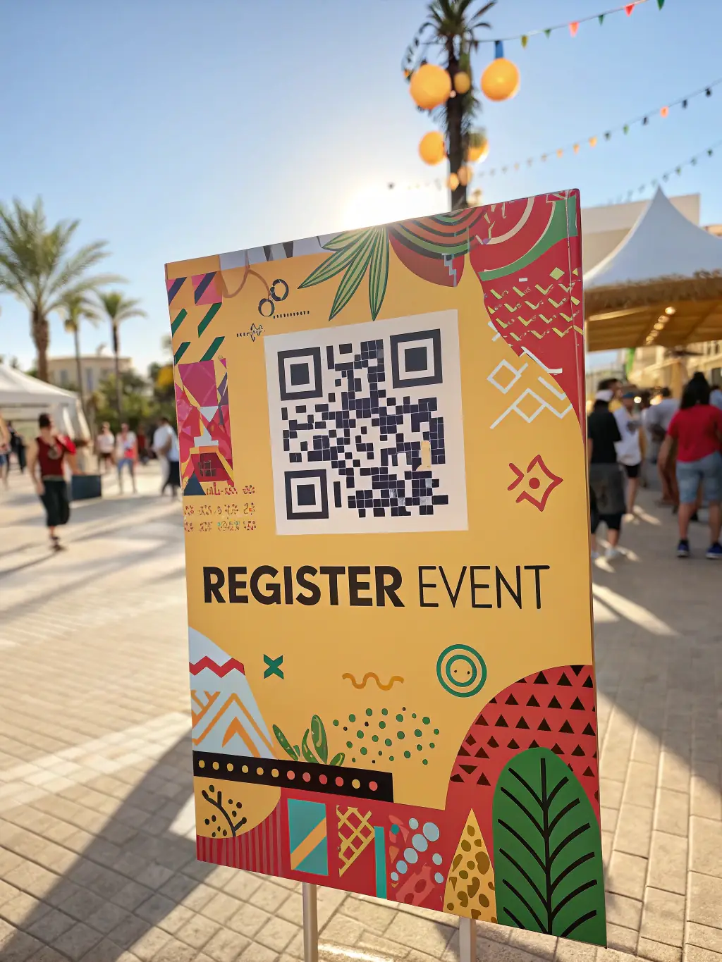 A graphic featuring a prominent 'Register Now' button with a QR code linking directly to the registration page for BizConclave UK.